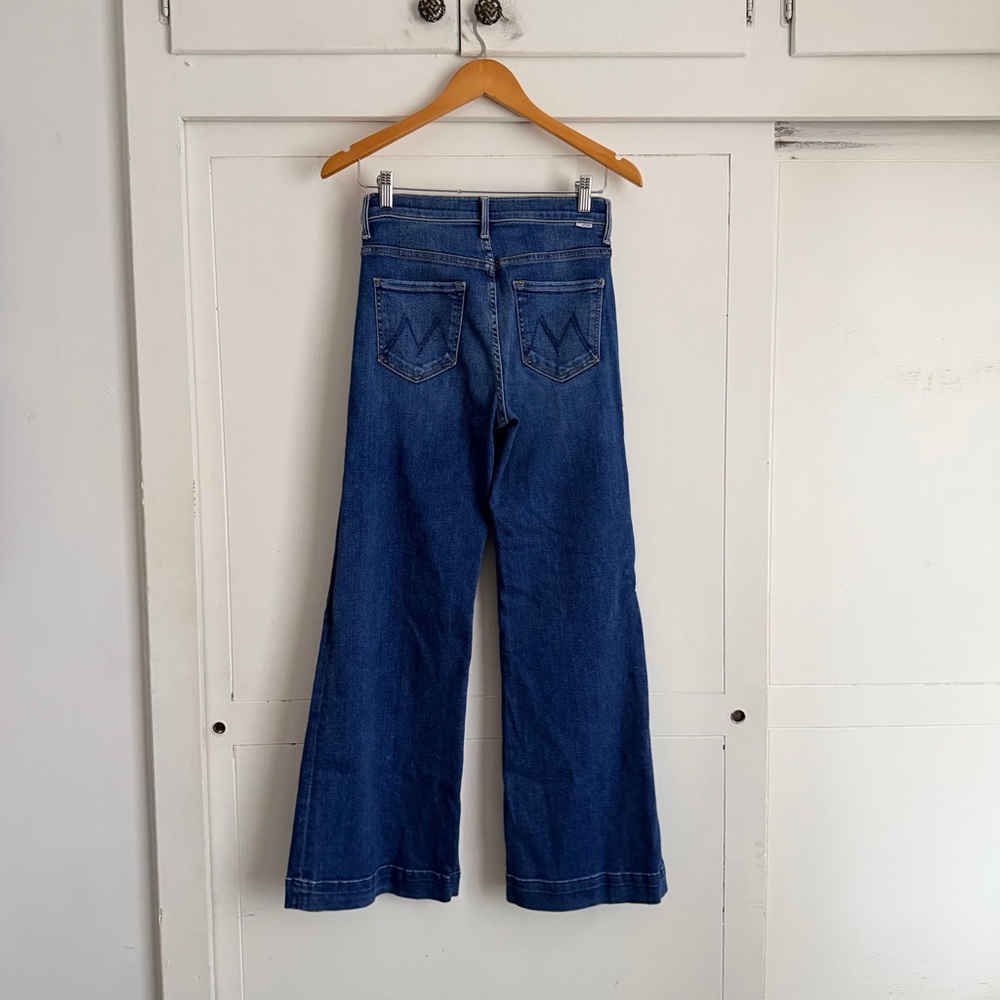 MOTHER The Swooner Roller in Big Sky Flare Wide Leg Jeans